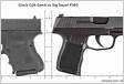 Glock G26 Gen4 vs Sig Sauer P365 size comparison Handgun
